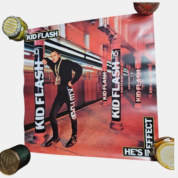 Kid‎ Flash He's In Effect Album Promo Poster 23x23 Vintage 1988 CBS Inc Hip Hop